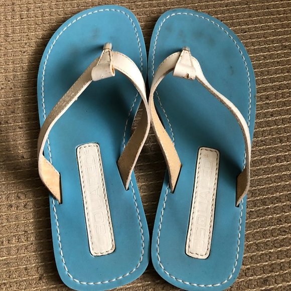 Dsquared2 Men\'s Aqua/White Leather Straps Sandals main image 14